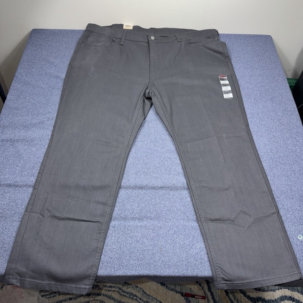 Levi Strauss Mens 541 Athletic Taper Stretch Black Gray  Jeans 46x30 NWT